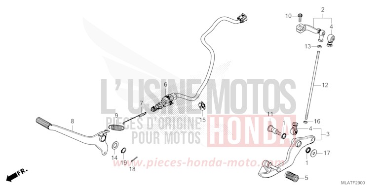 PEDALE de CMX 1100 "Rebel" PEARL DEEP MUD GRAY (NHC47) de 2026